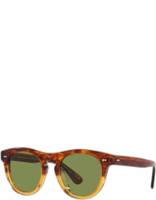 Men's Rorke Round Acetate & Crystal Sunglasse