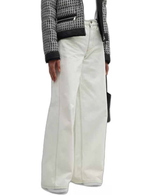 x Alicia Keys Wide-Leg Trouser Pants with Contrast Seam