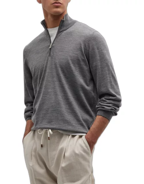 Men's Wool-Cashmere 1/4-Zip Sweater