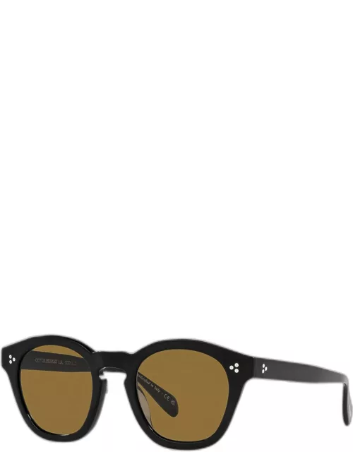 Boudreau L.A. Round Acetate & Plastic Sunglasse