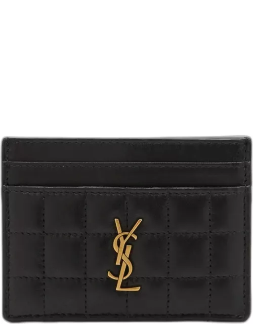 Cassandre YSL Card Case in Quilted Smooth Leather