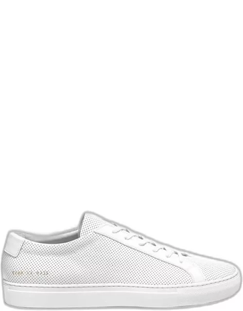 Men's Achilles Perforated Leather Low-Top Sneaker