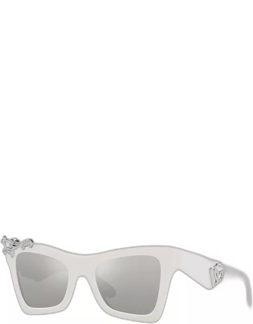 DG Embellished Acetate & Plastic Cat-Eye Sunglasse