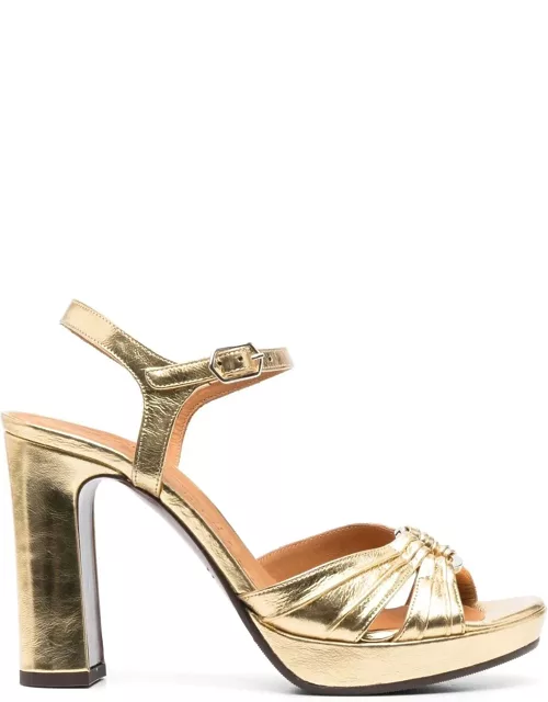 Chie Mihara Gold-tone Leather Chiva Sandal