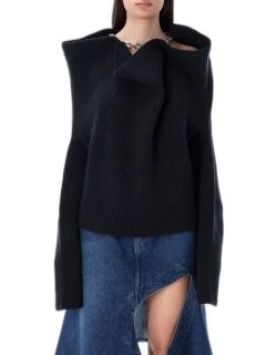 Y/Project Draped Chain Ribbed Sweater