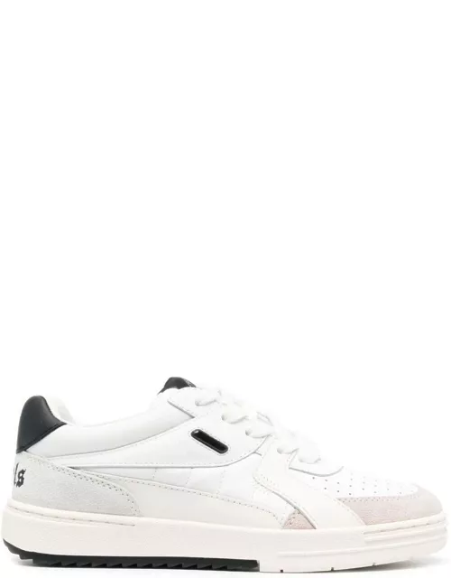 Palm Angels Palm University Low Top Sneakers In White And Black Sneakers Woman