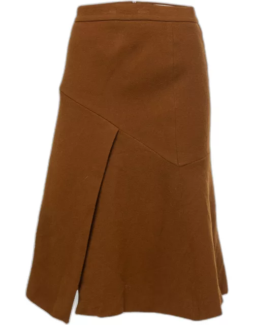 Sportmax Brown Wool A-Line Skirt