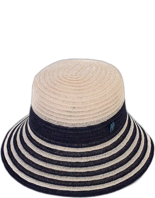 Striped Hemp Straw Bucket Hat