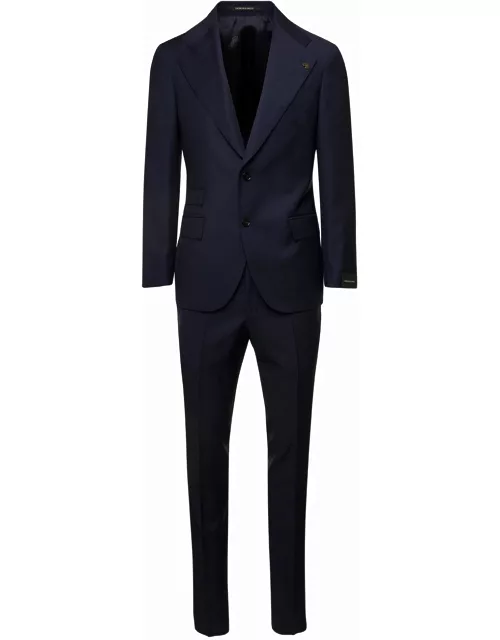 Gabriele Pasini Black Single-brested Tuxedo Suit In Wool Jacquard Man