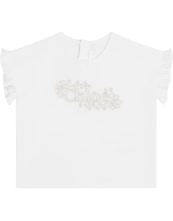 Chloé Short-sleeved T-shirt With Embroidered Logo