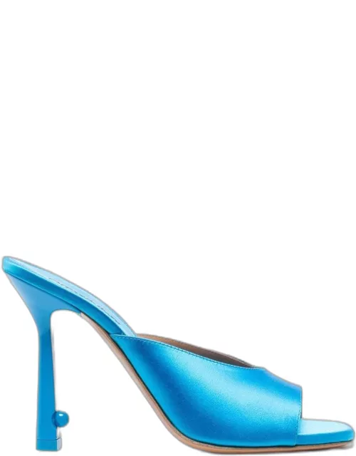 Off-White Pop Lollipop Pointed-toe Mules In Light-.blue Leather Woman