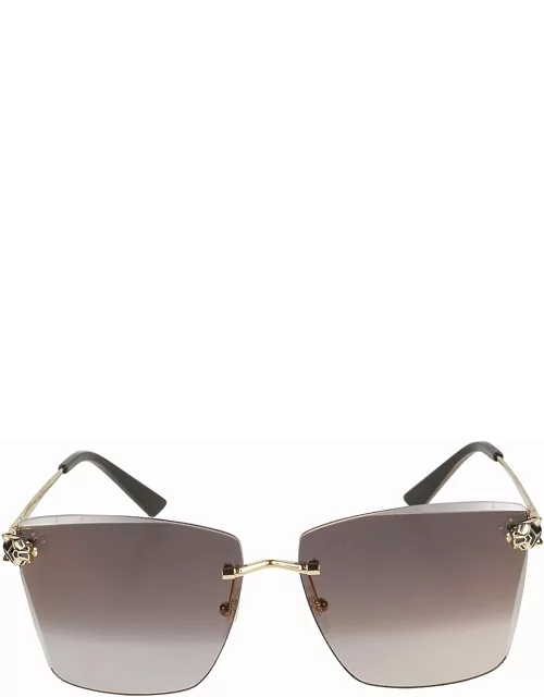 Cartier Eyewear Square Rimless Sunglasse