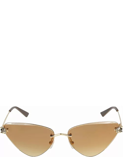 Cartier Eyewear Triangle Rimless Sunglasse