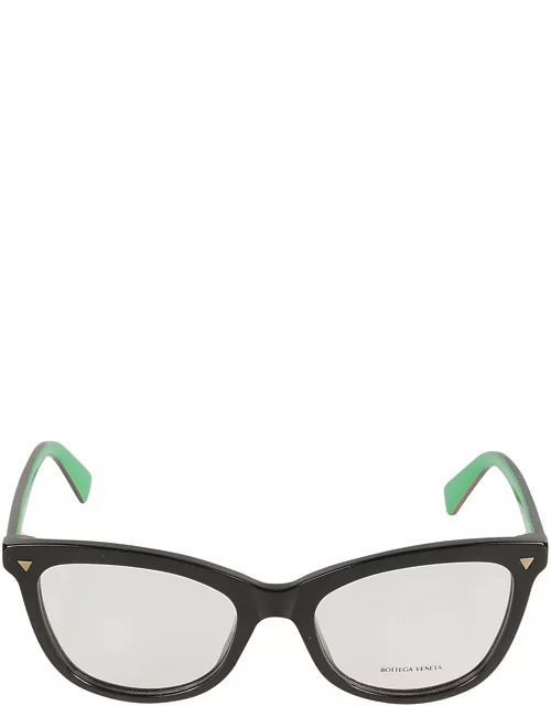 Bottega Veneta Eyewear Square Frame Logo Glasse