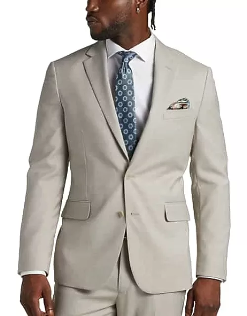 JOE Joseph Abboud Slim Fit Men's Suit Separates Jacket Tan Sharkskin