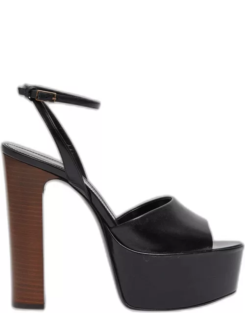 Jodie Leather Ankle-Strap Platform Sandal