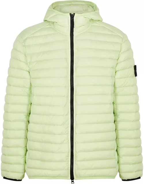 Stone Island Loom Quilted Hooded Shell Jacket - Light Green