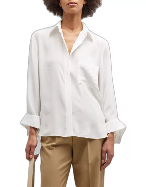 New Morning After Button-Front Cotton Shirt