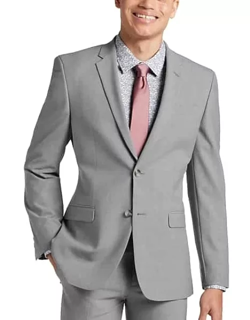 Egara Skinny Fit Men's Suit Separates Jacket Med Gray Solid