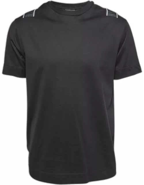 Emporio Armani Black Jersey Logo Band Detail T-Shirt