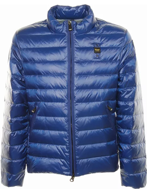 Blauer Down Jacket In Nylon With Horizontal Stitching