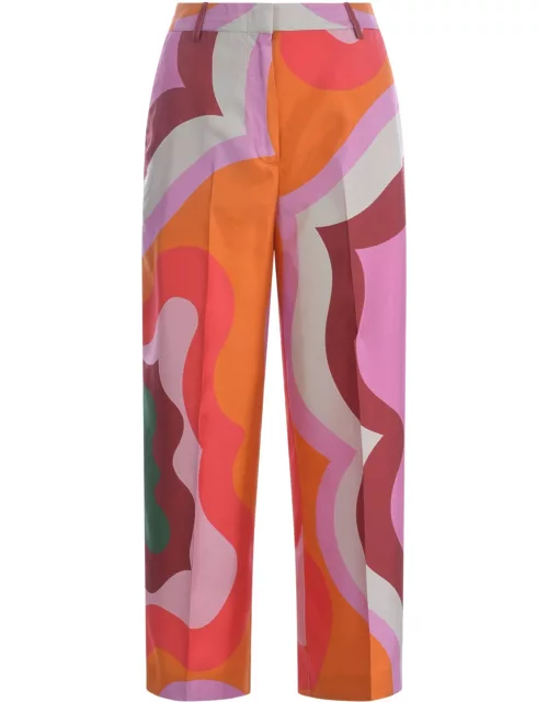 Trousers Etro color Block In Silk
