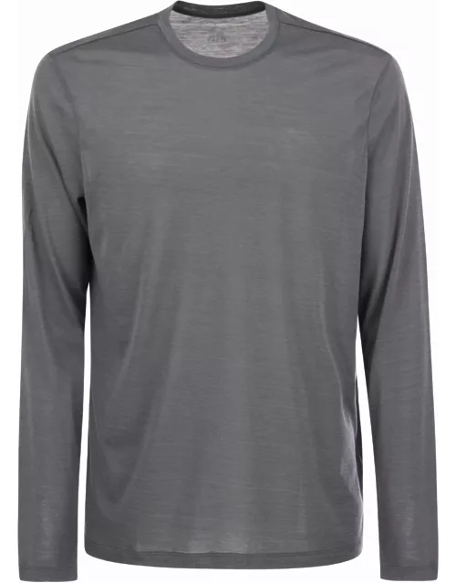 Majestic Filatures Crew-neck T-shirt In Silk And Cotton