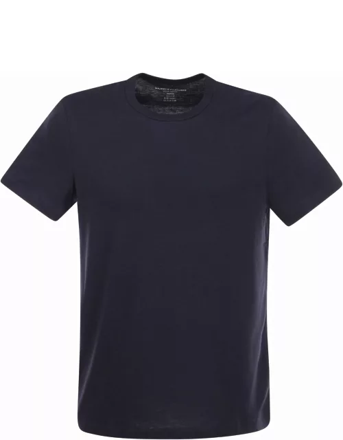 Majestic Filatures Crew-neck T-shirt In Lyocell And Cotton