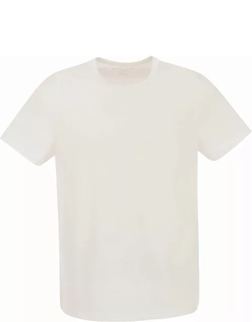 Majestic Filatures Crew-neck T-shirt In Lyocell And Cotton