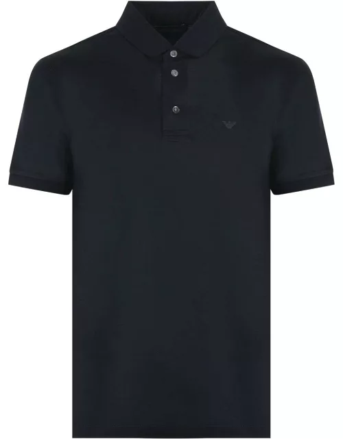 Emporio Armani Logo Printed Short Sleeved Polo Shirt