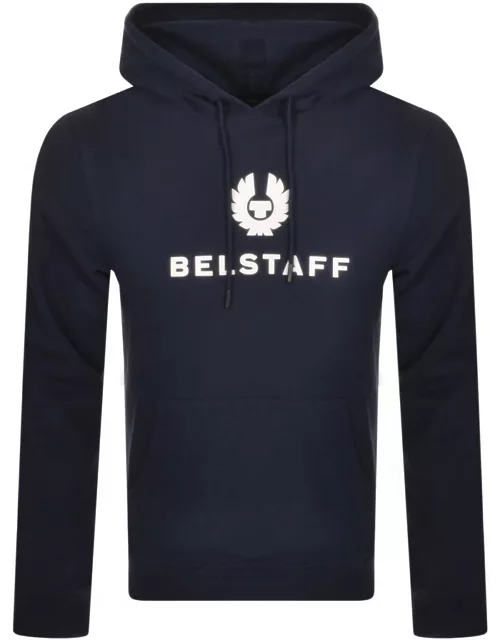 Belstaff Signature Logo Hoodie Navy