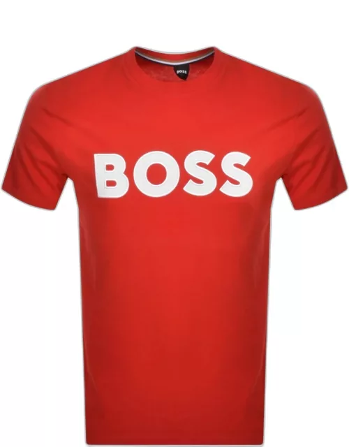 BOSS Tiburt Logo T Shirt Red