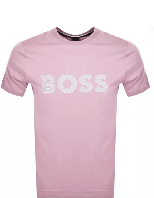 BOSS Tiburt Logo T Shirt Pink