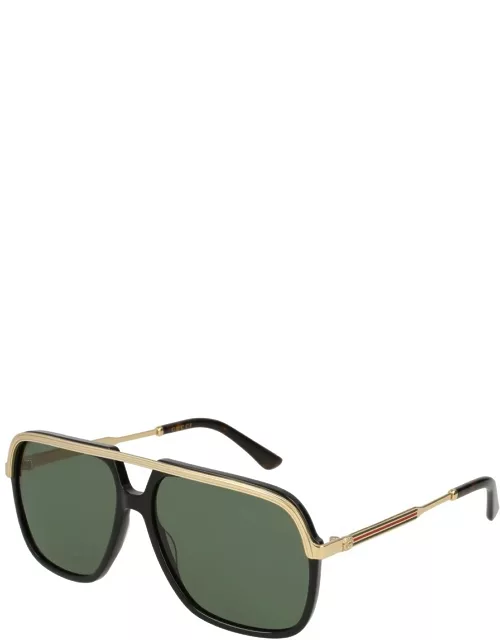 Gucci GG0200S 001 Sunglasses Gold