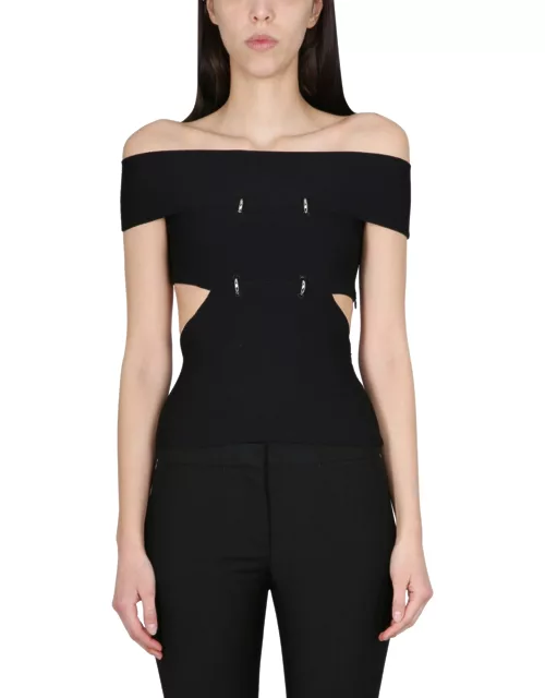 alexander mcqueen top with cut-out detail