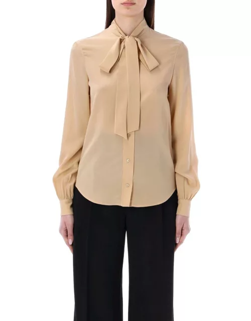 Saint Laurent Pussy-bow Long-sleeved Shirt