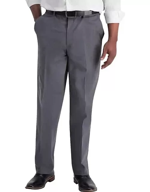 Haggar Men's Iron-Free Premium Khaki™ Classic Fit Flat-Front Pants Char Heather