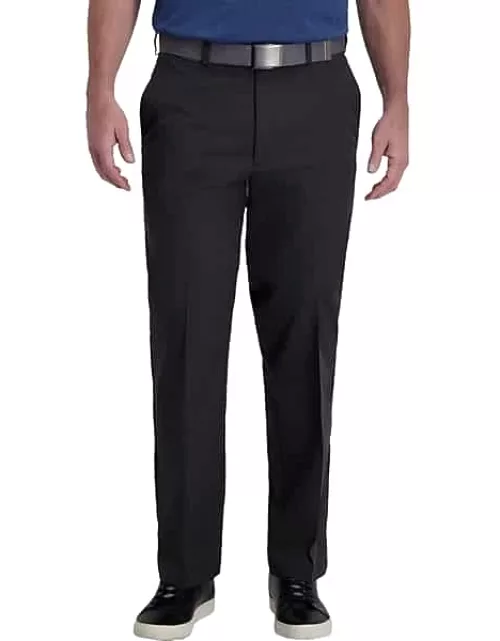 Haggar Men's Cool Right® Performance Flex Classic Fit Flat Front Pants Dk Hthr Grey