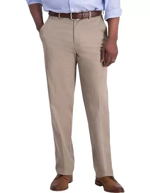 Haggar Men's Iron-Free Premium Khaki™ Classic Fit Flat-Front Pants Med Khaki
