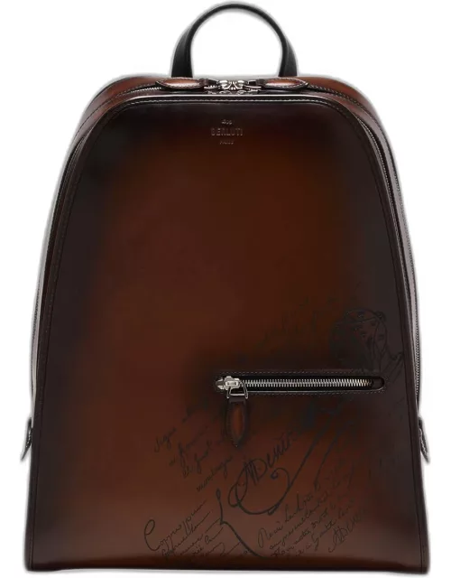 Men's Working Day Scritto Leather Backpack