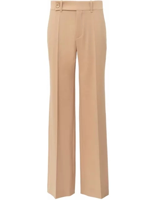 Beige straight tailored pant