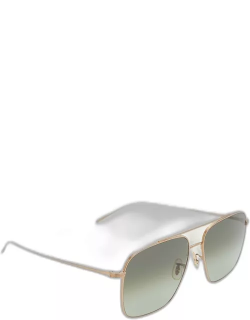 Men's Dresner Titanium & Crystal Aviator Sunglasse
