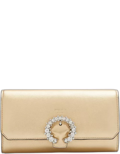 Madeline Mini Metallic Crystal Wallet with Chain