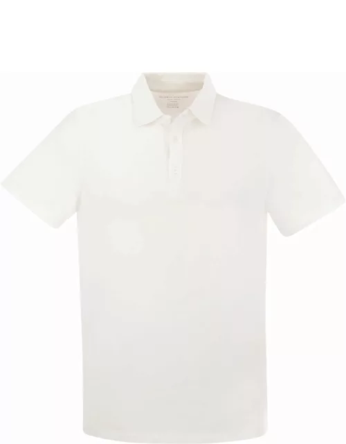 Majestic Filatures Short-sleeved Polo Shirt In Lyocell And Cotton