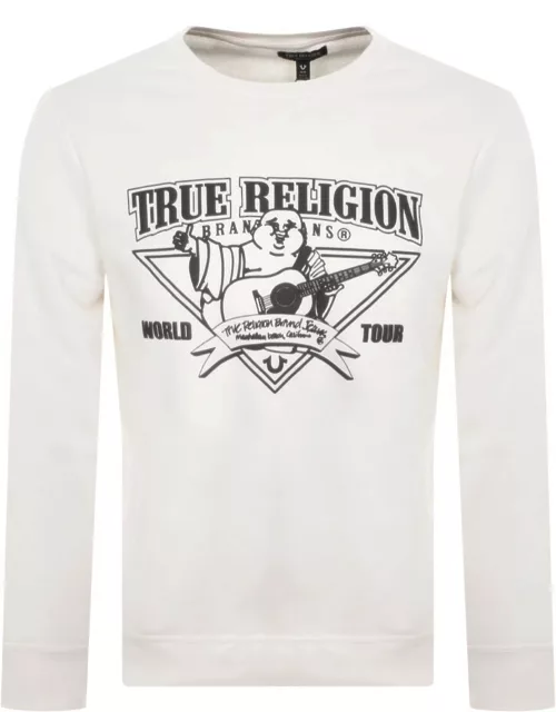 True Religion Crew Neck Sweatshirt White