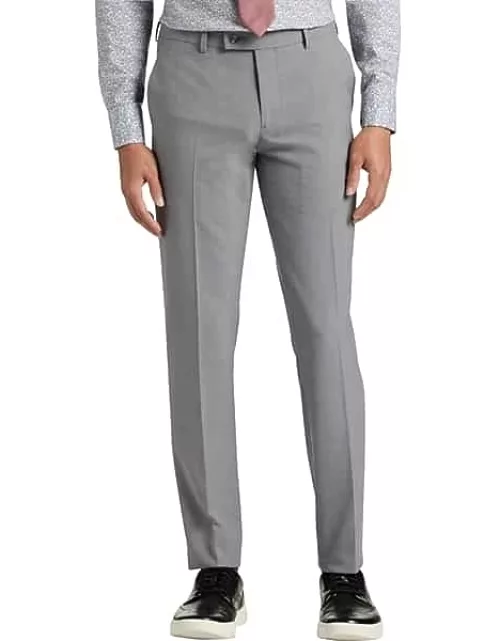 Egara Skinny Fit Men's Suit Separates Pants Med Gray Solid