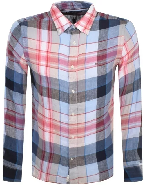 Tommy Hilfiger Long Sleeve Check Shirt Red