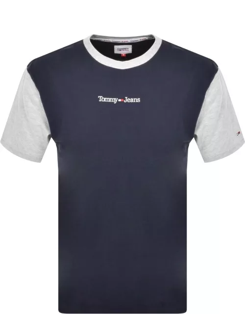 Tommy Jeans Loungewear Contrast Logo T Shirt Navy