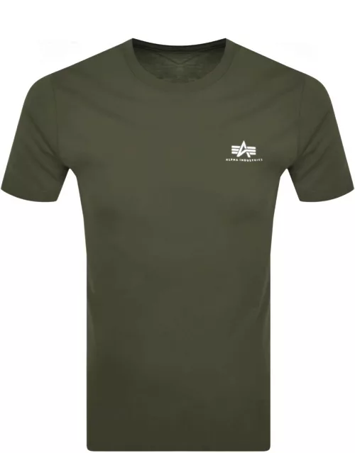 Alpha Industries Basic Logo T Shirt Green