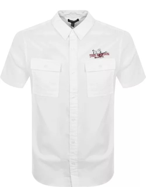True Religion Shirt Sleeve Arch Shirt White